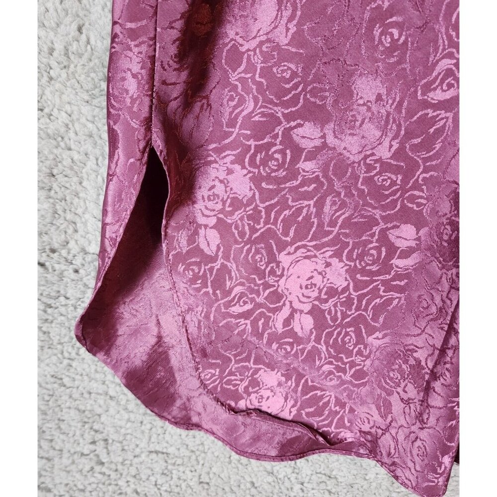 VTG Angelique Womens Sleeveless Chemise Nightgown Lingerie Lave Accents Floral M - Picture 9 of 13